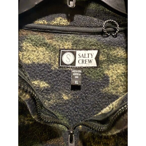 Salty Crew Men’s Ballast Quarter-Zip Fleece – Size XL - Camo - Picture 5 of 8
